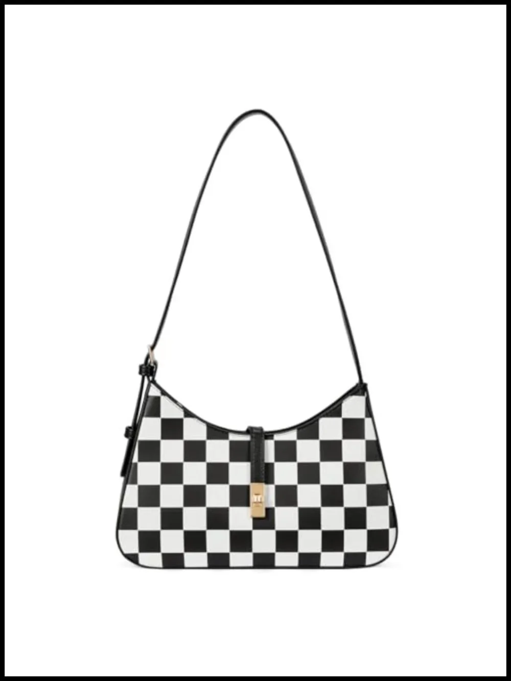 Crescent Hobo Bag for Women, Faux Leather Mini Shoulder Purse with Adjustable